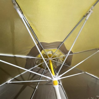 BAKAJI  Κήπος Ομπρέλα Κλίσης Μουστάρδα με Άνοιγμα Push Up Air Vent ...