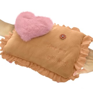 ENRICO COVERI Ηλεκτρική Θερμοφόρα με Θήκες για Χέρια Καρδιά Μπεζ απ...