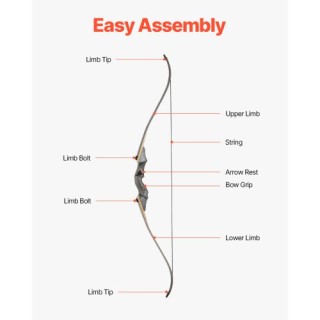 VEVOR Σετ Τόξου Αναψυχής 60in Recurve Ξύλινο 45 lbs με Βέλη για Κυν... VEVOR Σετ Τόξου Αναψυχής 60in Recurve Ξύλινο 45 lbs με Βέλη για Κυν...
