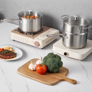 VEVOR Ανοξείδωτη Χύτρα Με Ατμομάγειρα 2.5 QT (18 x 9.5 cm) BXGJG25Q...