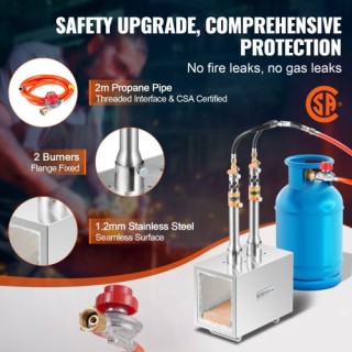 VEVOR Φορητός Προπανιοκίνητος Φούρνος 2 Καυστήρων για Σιδηρουργούς... VEVOR Φορητός Προπανιοκίνητος Φούρνος 2 Καυστήρων για Σιδηρουργούς...