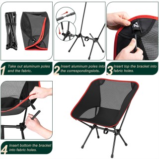 BAKAJI Πτυσσόμενο Καρεκλάκι Κατασκήνωσης Φορητό Ελαφρύ για Πεζοπορί... BAKAJI Πτυσσόμενο Καρεκλάκι Κατασκήνωσης Φορητό Ελαφρύ για Πεζοπορί...