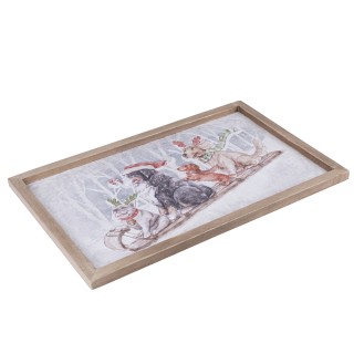 Villa DEste  Χριστουγεννιάτικος Πίνακας 40x25 cm με Ξύλινο Πλαίσιο ...