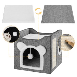 BAKAJI Σπίτι Γάτας με Είσοδο Τόξου και Ονυχοδρόμιο 40x38cm 02842216