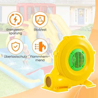 Costway Φορητός Ανεμιστήρας 750W με Λαβή και Σφήνες, Κίτρινο ES10568DE