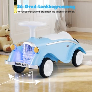 Costway Κλασικό Παιδικό Όχημα με Ποδόσφαιρο, Τιμόνι, Κόρνα & LED Φώ...