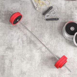 SPORTNOW Σετ Μπάρας και Δίσκων 30kg, 170x26x26cm, Κόκκινο A91-286V00RD SPORTNOW Σετ Μπάρας και Δίσκων 30kg, 170x26x26cm, Κόκκινο A91-286V00RD