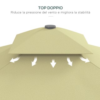 Outsunny Ομπρελόνι Εκκεντρωμένο 2.5x2.5 μ με Βάση Σταυρού και Άνοιγ...