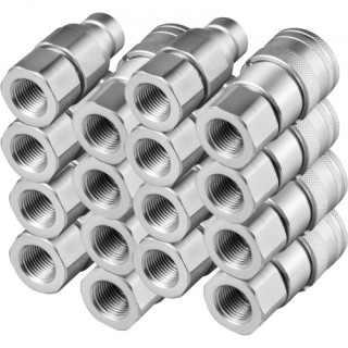 Σετ 8 Ζευγών Υδραυλικών Ταχυσυνδέσμων VEVOR Skid Steer 1/2 NPT (ISO... Σετ 8 Ζευγών Υδραυλικών Ταχυσυνδέσμων VEVOR Skid Steer 1/2 NPT (ISO...