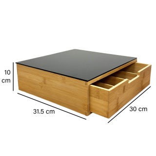 BAKAJI Δοχείο Συρτάρι για Κάψουλες Καφέ με Γυάλινη Επιφάνεια 31.5x... BAKAJI Δοχείο Συρτάρι για Κάψουλες Καφέ με Γυάλινη Επιφάνεια 31.5x...