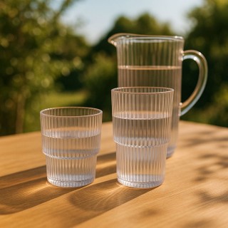 Villa DEste  Σετ 12 τμχ Διαφανές πλαστικό ποτήρι νερού 300 ml PS Cr...