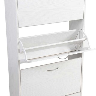 BAKAJI  Παπουτσοθήκη 4 Πόρτες Ράφια Διπλού Βάθους Ξύλο MDF 63x24x15...