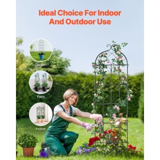 VEVOR Σετ 2 Μεταλλικών Στηριγμάτων Αναρρίχησης Φυτών 71x20 in Ανθεκ...
