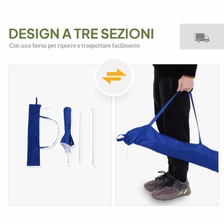 Outsunny Κεκλιμένη Ομπρέλα Παραλίας με Ανακλαστική Επένδυση, από Ατ... Outsunny Κεκλιμένη Ομπρέλα Παραλίας με Ανακλαστική Επένδυση, από Ατ...