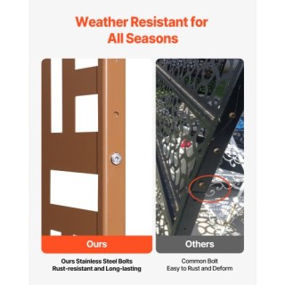 VEVOR Μεταλλικό Πάνελ Ιδιωτικότητας 36 x 72 Καφέ Εξωτερικού Χώρου D...