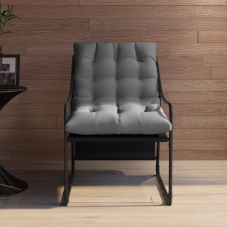 Πολυθρόνα κήπου με μαξιλάρι με επένδυση, από ατσάλι και πολυεστέρα,... Πολυθρόνα κήπου με μαξιλάρι με επένδυση, από ατσάλι και πολυεστέρα,...