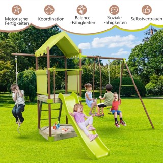 Costway 7-σε-1 Παιδική Κούνια Εξωτερικού Χώρου 320 x 260 x 248 εκ μ...