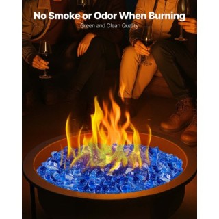 VEVOR Γυάλινοι Βότσαλοι 1/2-Ίντσας για Τζάκι και Φωτιά, Κοβάλτιο Μπ...