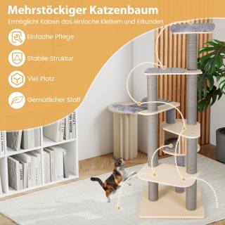 Costway Γκρι Ονυχοδρόμιο 197 cm x 68 cm x 58 cm με Επενδυμένο Άνω Χ...