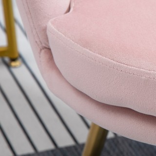 Πολυθρόνα Σαλονιού Σε Σχήμα Κοχυλιού Vintage Στυλ από Βελούδο με Χρ... Πολυθρόνα Σαλονιού Σε Σχήμα Κοχυλιού Vintage Στυλ από Βελούδο με Χρ...