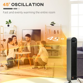 HOMCOM Ηλεκτρική Θερμάστρα με 3 Ρυθμιζόμενες λειτουργίες Θέρμανσης ...