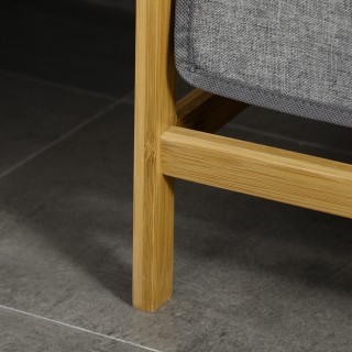 Καλάθι Απλύτων από Μπαμπού με 2 Χώρους και 1 Ράφι HOMCOM 850-254V00CG Καλάθι Απλύτων από Μπαμπού με 2 Χώρους και 1 Ράφι HOMCOM 850-254V00CG