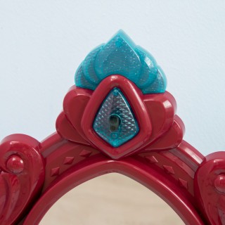 HOMCOM Σετ μπουντουάρ με σκαμπό για παιδιά από 3-6 ετών με φώτα, μο...