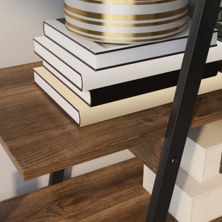 Ράφι βιβλιοθήκης HOMCOM 4 επιπέδων από νοβοπάν και Α-ατσάλι 838-378...