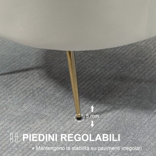 Πολυθρόνα Vintage με Βελούδινη Επένδυση 79x77x77cm - Κρεμ 833-961WT...