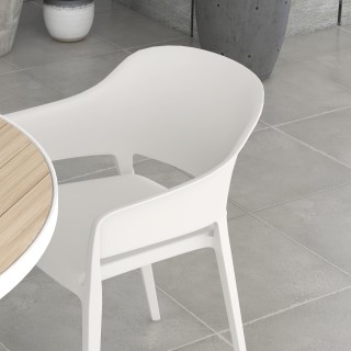 Outsunny Σετ με 4 στοιβαζόμενες πλαστικές καρέκλες κήπου με μπράτσα... Outsunny Σετ με 4 στοιβαζόμενες πλαστικές καρέκλες κήπου με μπράτσα...