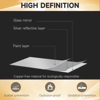 Ορθογώνιος καθρέφτης τοίχου HOMCOM με ρυθμιζόμενα φώτα LED και διακ... Ορθογώνιος καθρέφτης τοίχου HOMCOM με ρυθμιζόμενα φώτα LED και διακ...