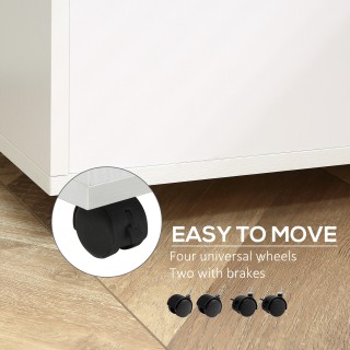 Συρτάρια γραφείου Vinsetto με 2 συρτάρια με κλειδαριά και 5 ρόδες, ... Συρτάρια γραφείου Vinsetto με 2 συρτάρια με κλειδαριά και 5 ρόδες, ...