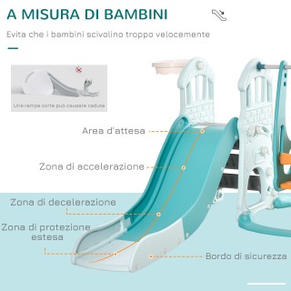 Παιδική τσουλήθρα HOMCOM με ρυθμιζόμενη κούνια και καλάθι για υπνοδ... Παιδική τσουλήθρα HOMCOM με ρυθμιζόμενη κούνια και καλάθι για υπνοδ...