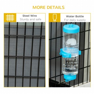 PawHut Ξύλινες Καλύβες με Σπίτι και Ανοιχτό Χώρο, Καλύβα για 1 Κουν...