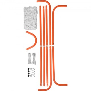 Φορητό Τέρμα Λακρός VEVOR 6x6 με Δίχτυ και Τσάντα Μεταφοράς, Πορτοκ...