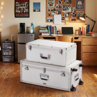 VEVOR Σετ 2 Μεταλλικών Κουτιά Αποθήκευσης με Κατασκευή Ξύλινες Βαλί...