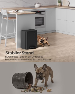 Κάδος Απορριμμάτων Κουζίνας SONGMICS 20L με Καπάκι και Πεντάλ, Μαύρο Κάδος Απορριμμάτων Κουζίνας SONGMICS 20L με Καπάκι και Πεντάλ, Μαύρο