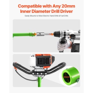 VEVOR Τρυπάνι Γεωτρυπάνου 2.36 x 31.1 ίντσες Σπειροειδής Γεώπλαστης...