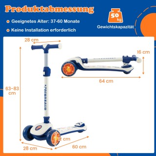 Costway Πτυσσόμενο Πατίνι με Ρυθμιζόμενο Τιμόνι και LED Φωτιζόμενε... Costway Πτυσσόμενο Πατίνι με Ρυθμιζόμενο Τιμόνι και LED Φωτιζόμενε...