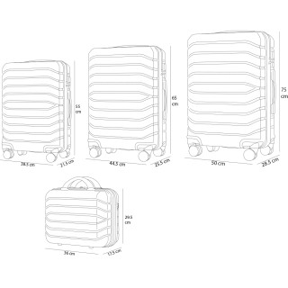 PROVITERA Σετ 4 Σκληρές Βαλίτσες Μαύρες Τρόλεϊ Αποσκευών με Νεσεσέ... PROVITERA Σετ 4 Σκληρές Βαλίτσες Μαύρες Τρόλεϊ Αποσκευών με Νεσεσέ...
