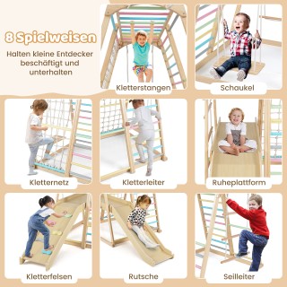 Costway 8-σε-1 Μαγικό Πολυπαιχνίδι: Κούνια, Κουνιστό Δίκτυ, Σκάλα, ... Costway 8-σε-1 Μαγικό Πολυπαιχνίδι: Κούνια, Κουνιστό Δίκτυ, Σκάλα, ...