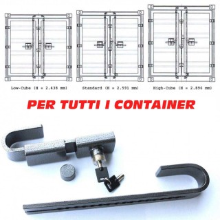BAKAJI Λουκέτο Ασφαλείας για Container με Δόντι και 2 Κλειδιά 02662597