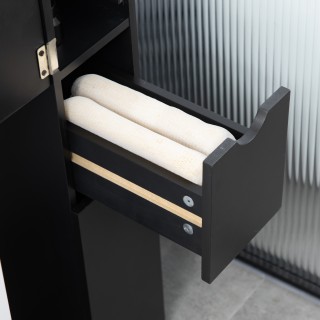 HOMCOM Ξύλινη στήλη εξοικονόμησης χώρου με ράφια, ντουλάπι και συρτ... HOMCOM Ξύλινη στήλη εξοικονόμησης χώρου με ράφια, ντουλάπι και συρτ...