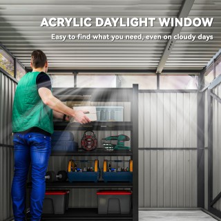 Outsunny Κήπος Αποθήκη με Ακρυλικό Φεγγίτη και Οπές Αποστράγγισης, ... Outsunny Κήπος Αποθήκη με Ακρυλικό Φεγγίτη και Οπές Αποστράγγισης, ...