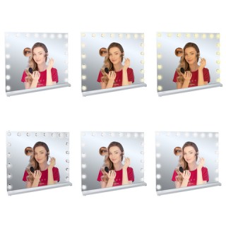 Soulima Καθρέπτης Μακιγιάζ Τοίχου 58x46cm με Ρυθμιζόμενο Φωτισμό LE...