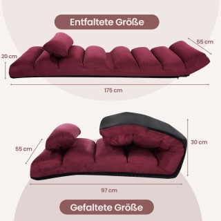 Costway Πρακτικός Καναπές Δαπέδου με Ρυθμιζόμενη Πλάτη και Μαξιλάρ... Costway Πρακτικός Καναπές Δαπέδου με Ρυθμιζόμενη Πλάτη και Μαξιλάρ...