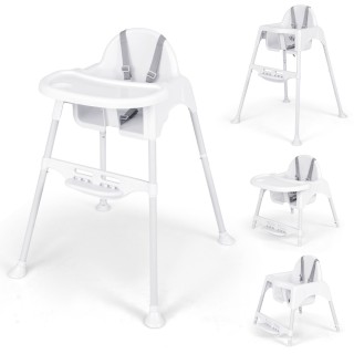 Costway Πολυλειτουργική Καρέκλα Φαγητού 4-σε-1 για Μωρά και Νήπια A...