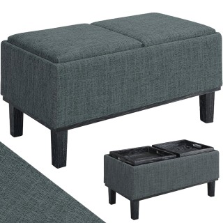 BAKAJI Πουφ Κασετίνα Αποθήκευσης με Μαξιλάρια 2σε1 Πάγκος Υποπόδιο... BAKAJI Πουφ Κασετίνα Αποθήκευσης με Μαξιλάρια 2σε1 Πάγκος Υποπόδιο...