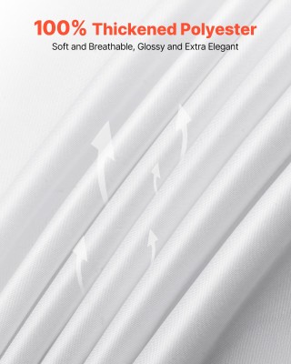 VEVOR Σετ 10 Λευκά Τραπεζομάντηλα, 60 x 102 ίντσες, Επαναχρησιμοποι...