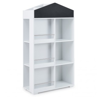 Costway Παιδική βιβλιοθήκη Montessori σε σχήμα σπιτιού με μαυροπίνα... Costway Παιδική βιβλιοθήκη Montessori σε σχήμα σπιτιού με μαυροπίνα...